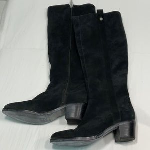 Women’s Marc Fisher Tall Suede Black Boots: 6